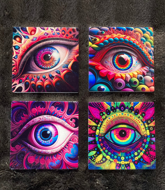 Psychedelic Eye Coasters