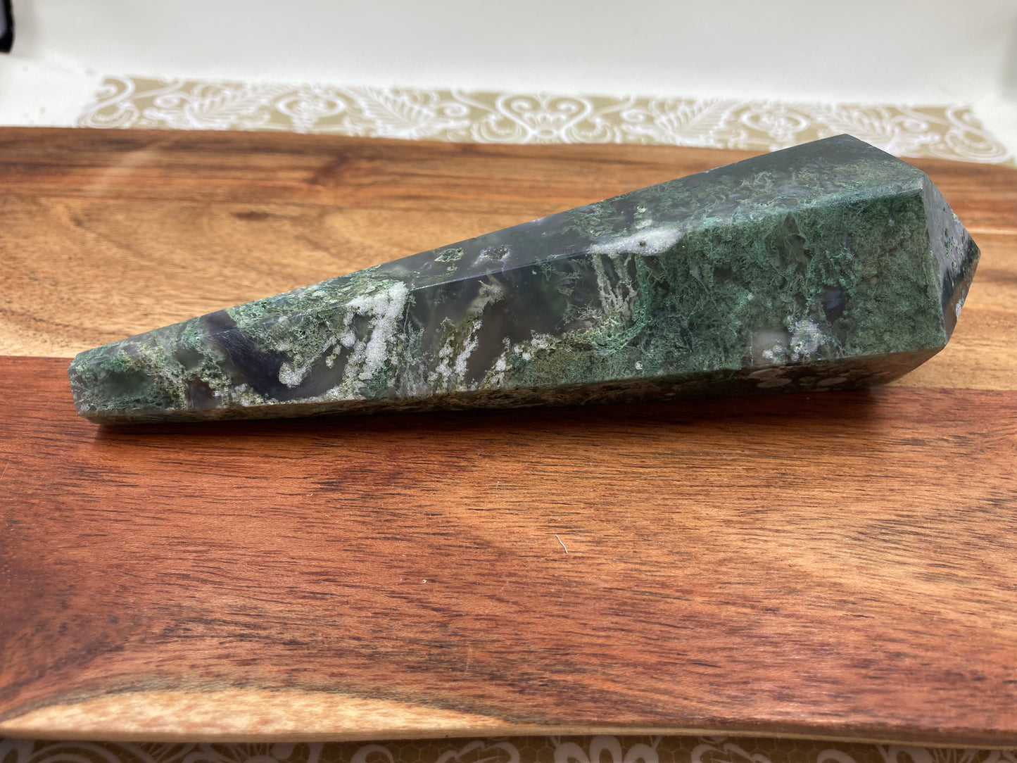 Moss Agate Wand