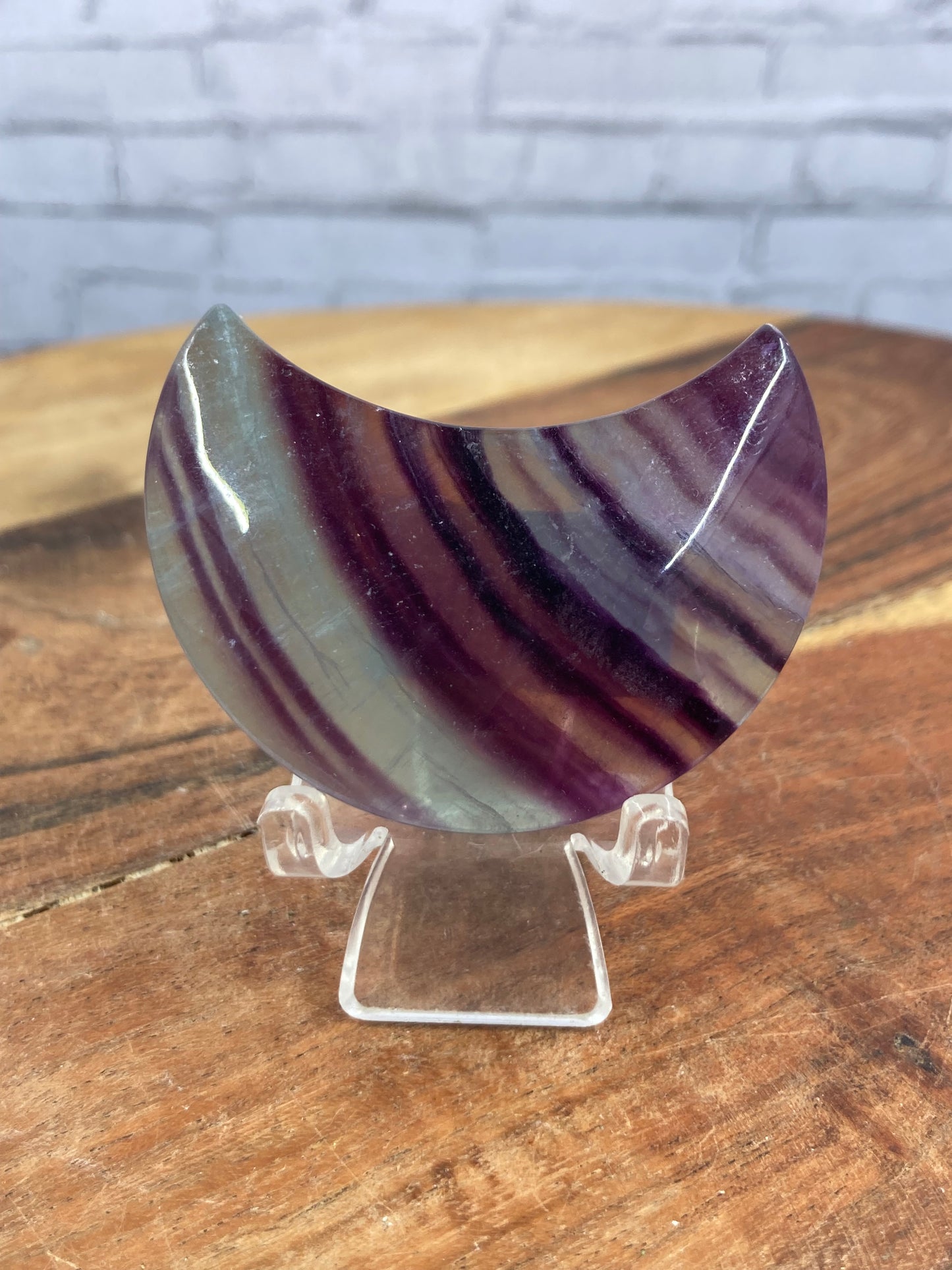 Rainbow Fluorite Moon