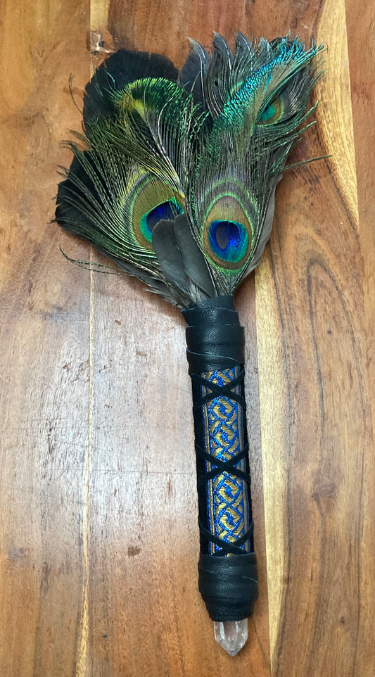 Peacock Smudging Fan