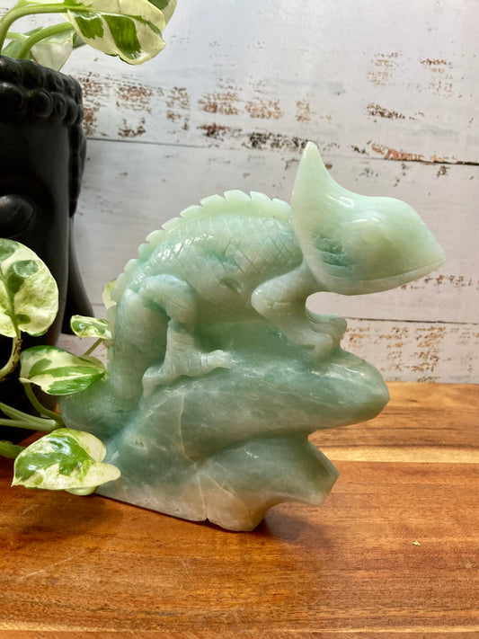 Amazonite Carved Chameleon