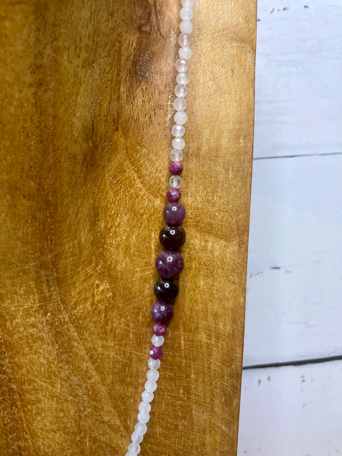 Rhodonite Whales Tail Necklace