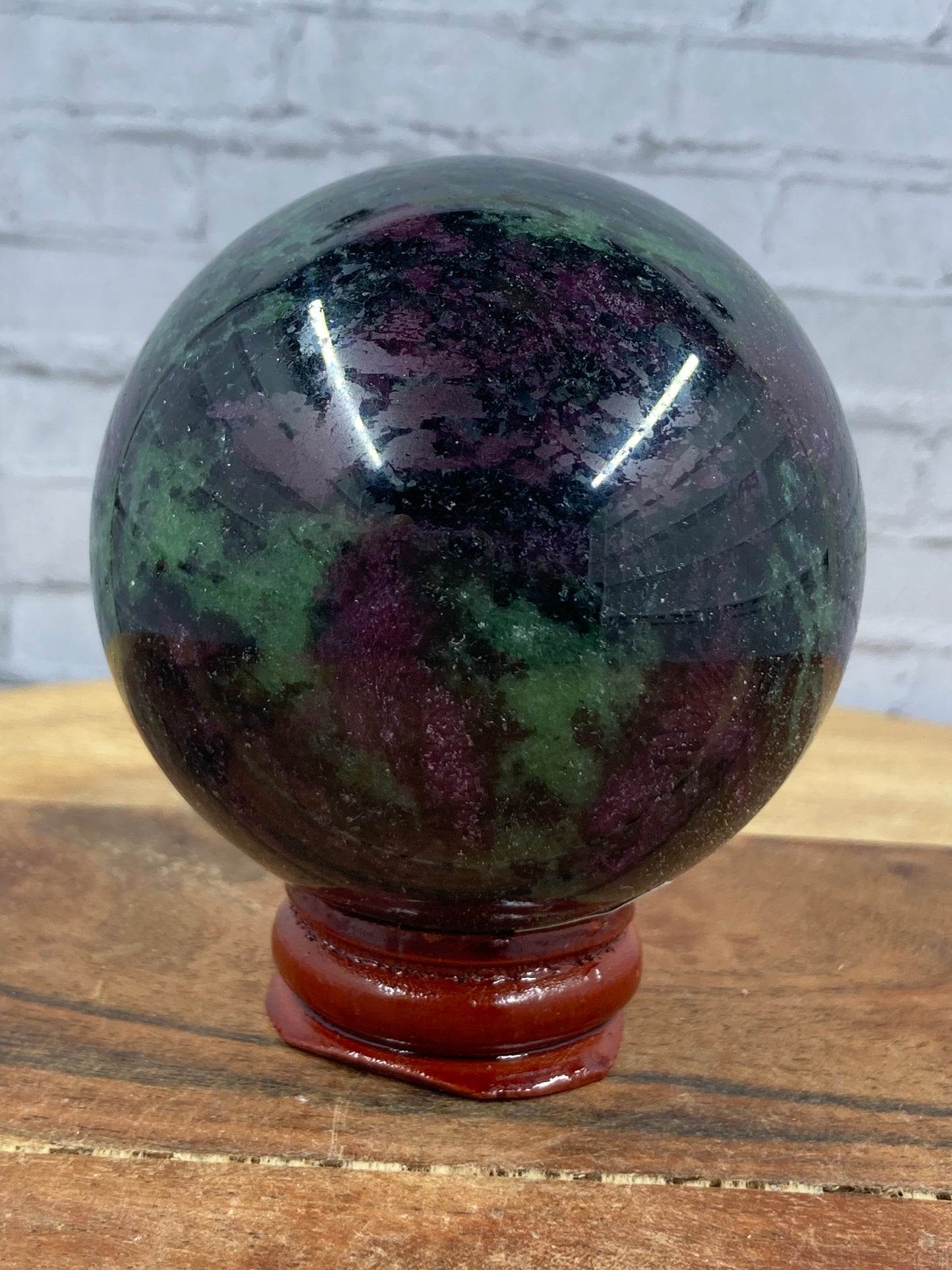 Ruby in Zoisite Sphere