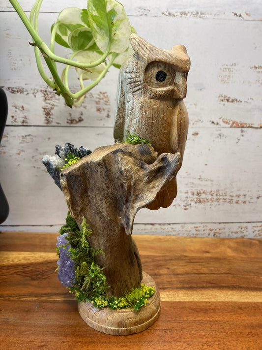 Owl in Crystal Garden