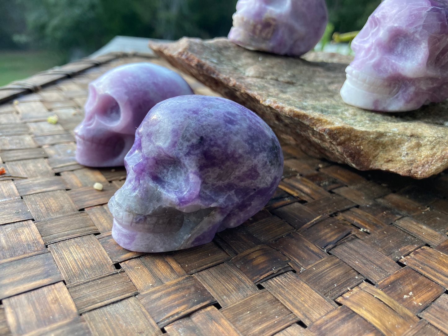 Lepidolite skull