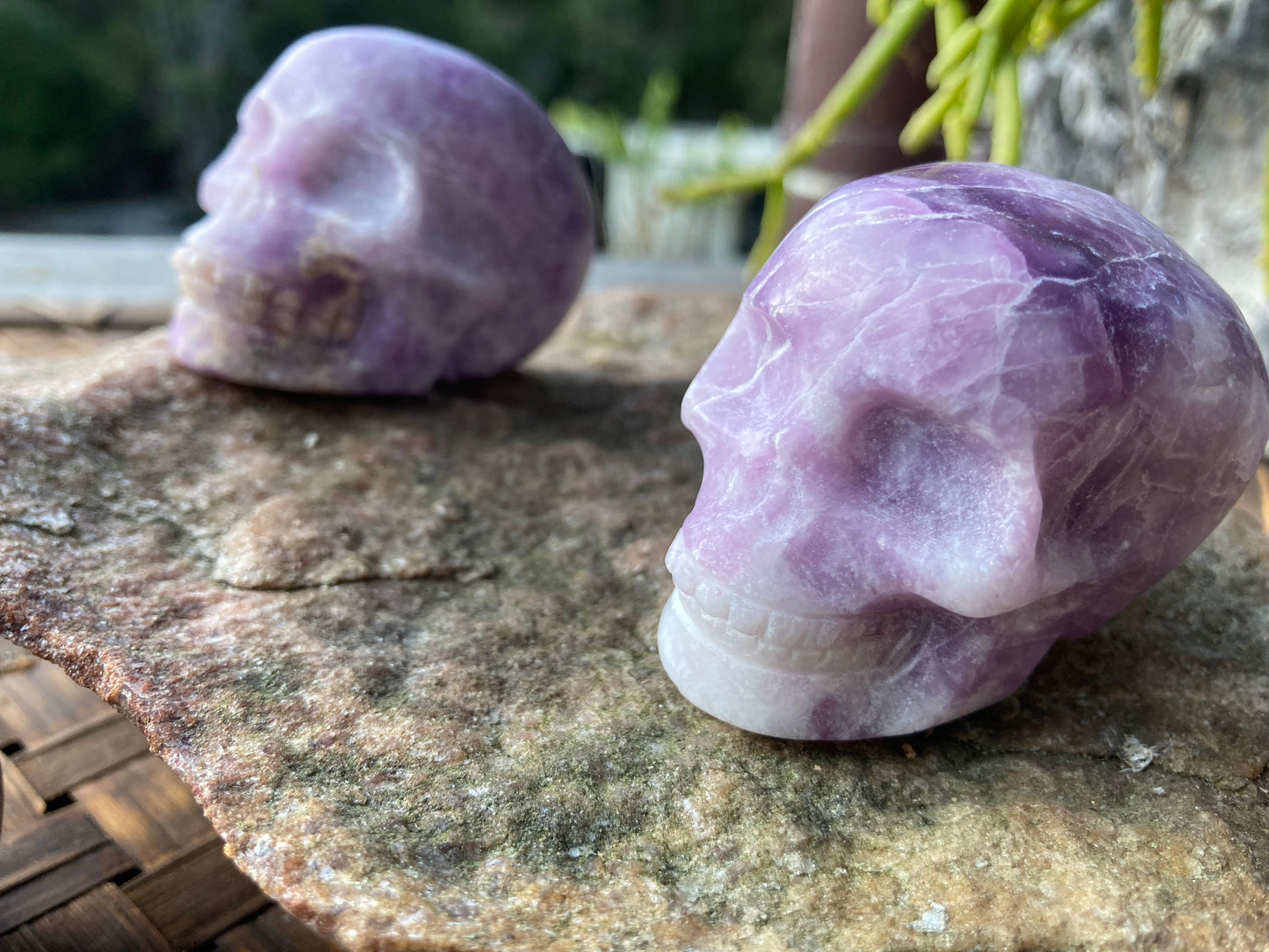 Lepidolite skull