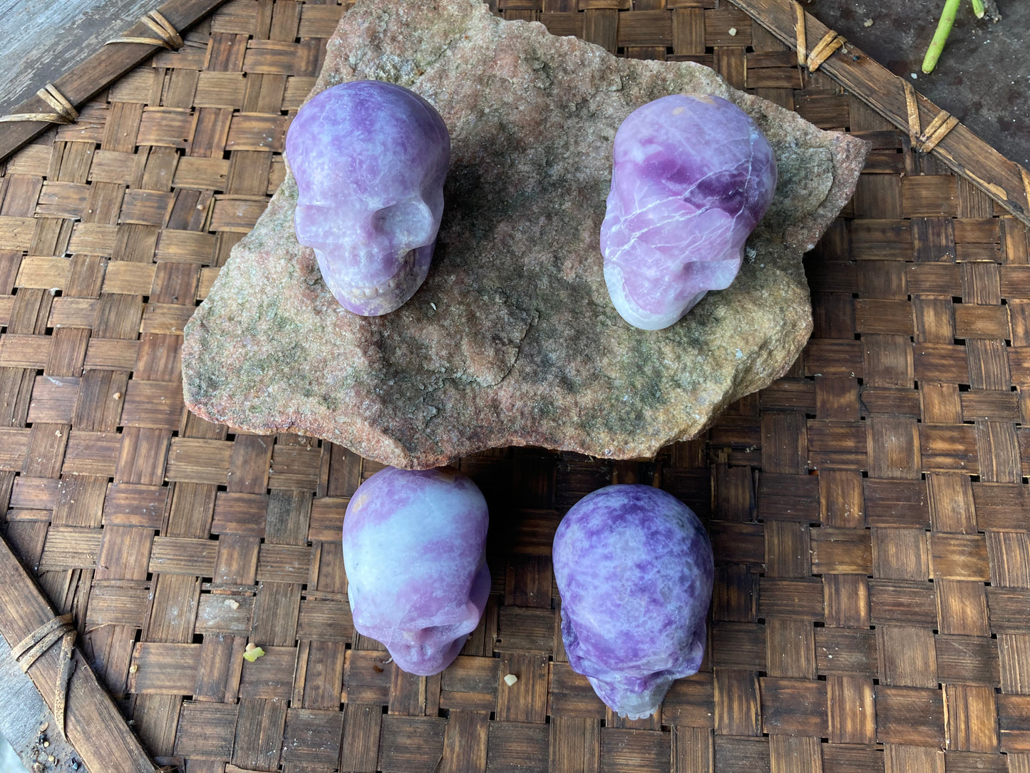 Lepidolite skull