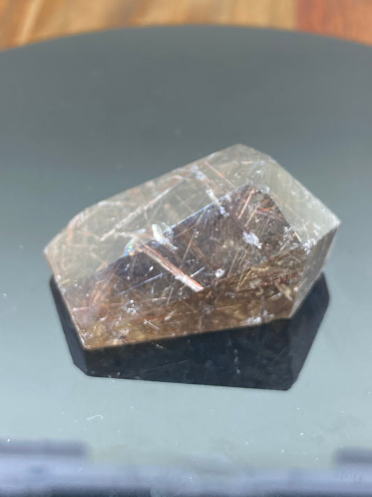 Copper Rutile in Smokey Quartz