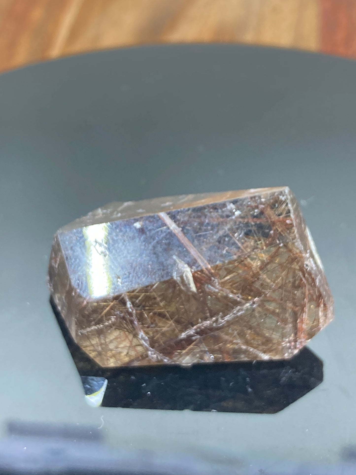 Copper Rutile in Smokey Quartz