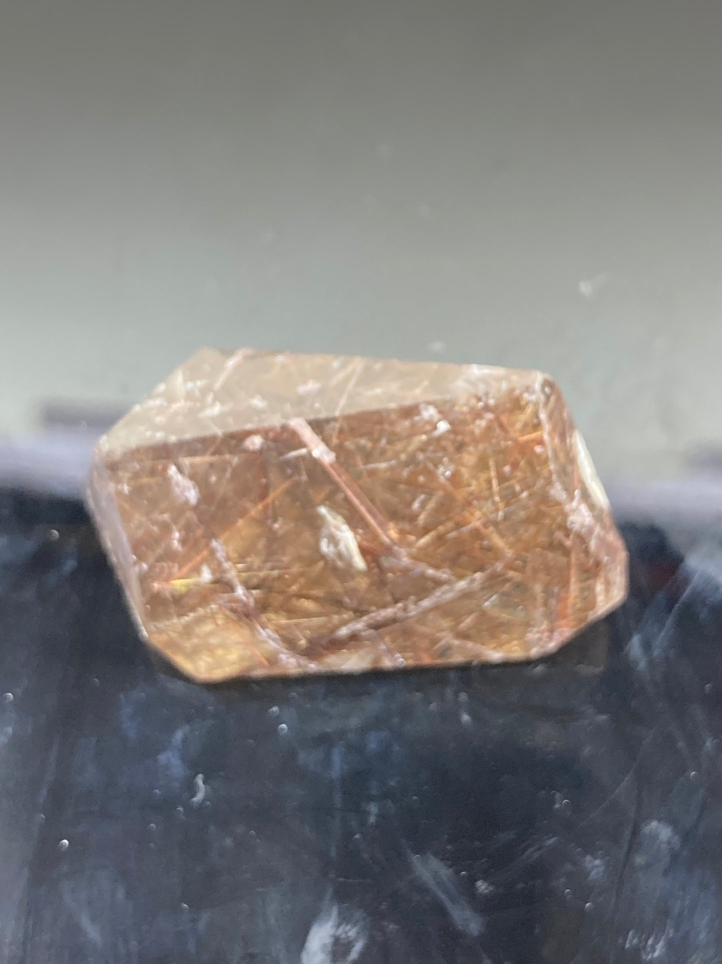 Copper Rutile in Smokey Quartz