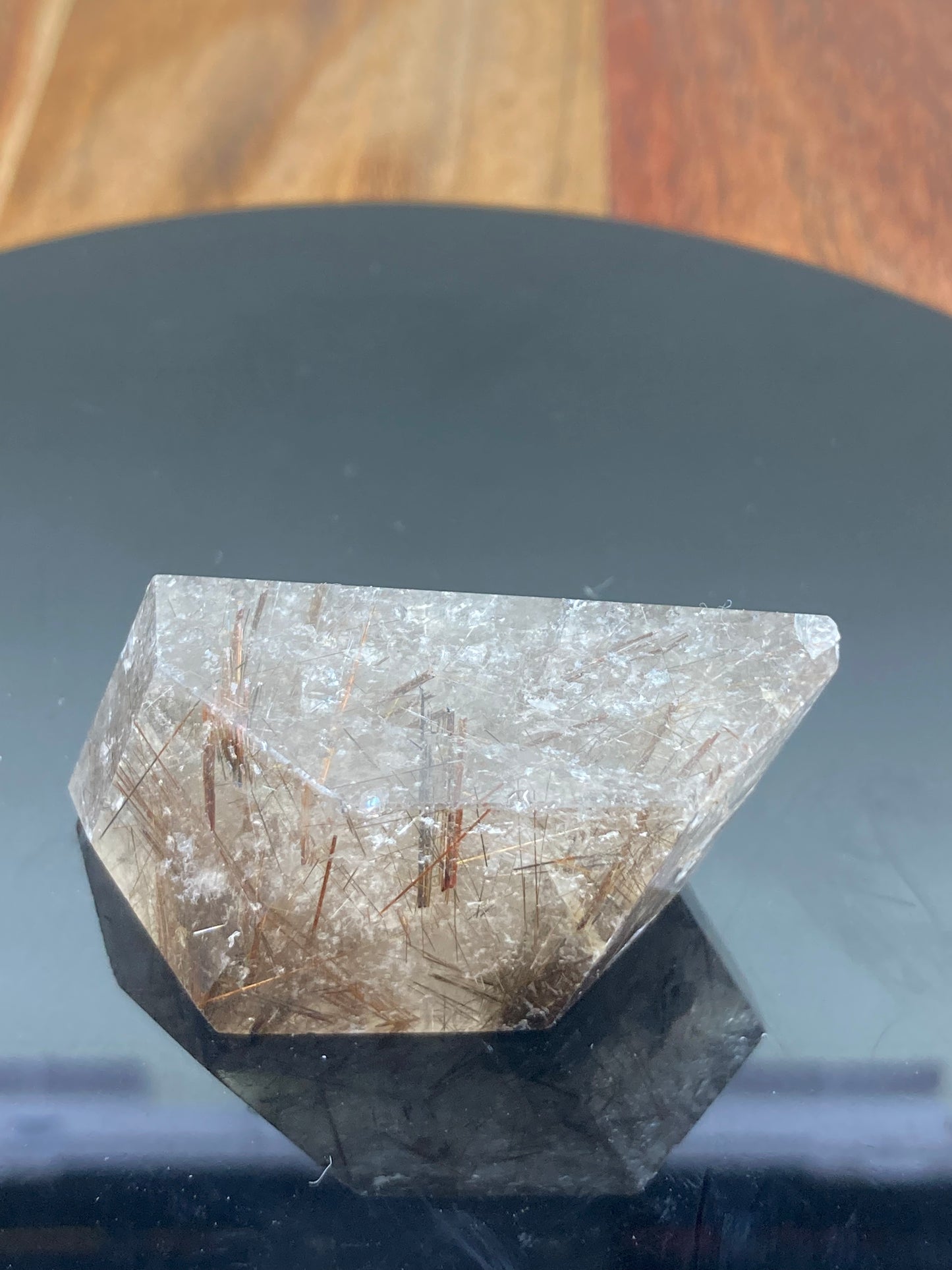 Copper Rutile in Smokey Quartz