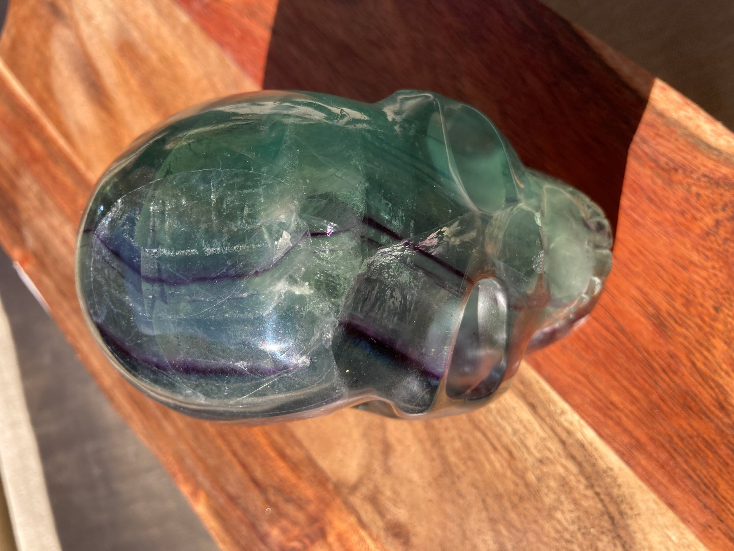 Green Fluorite Skull