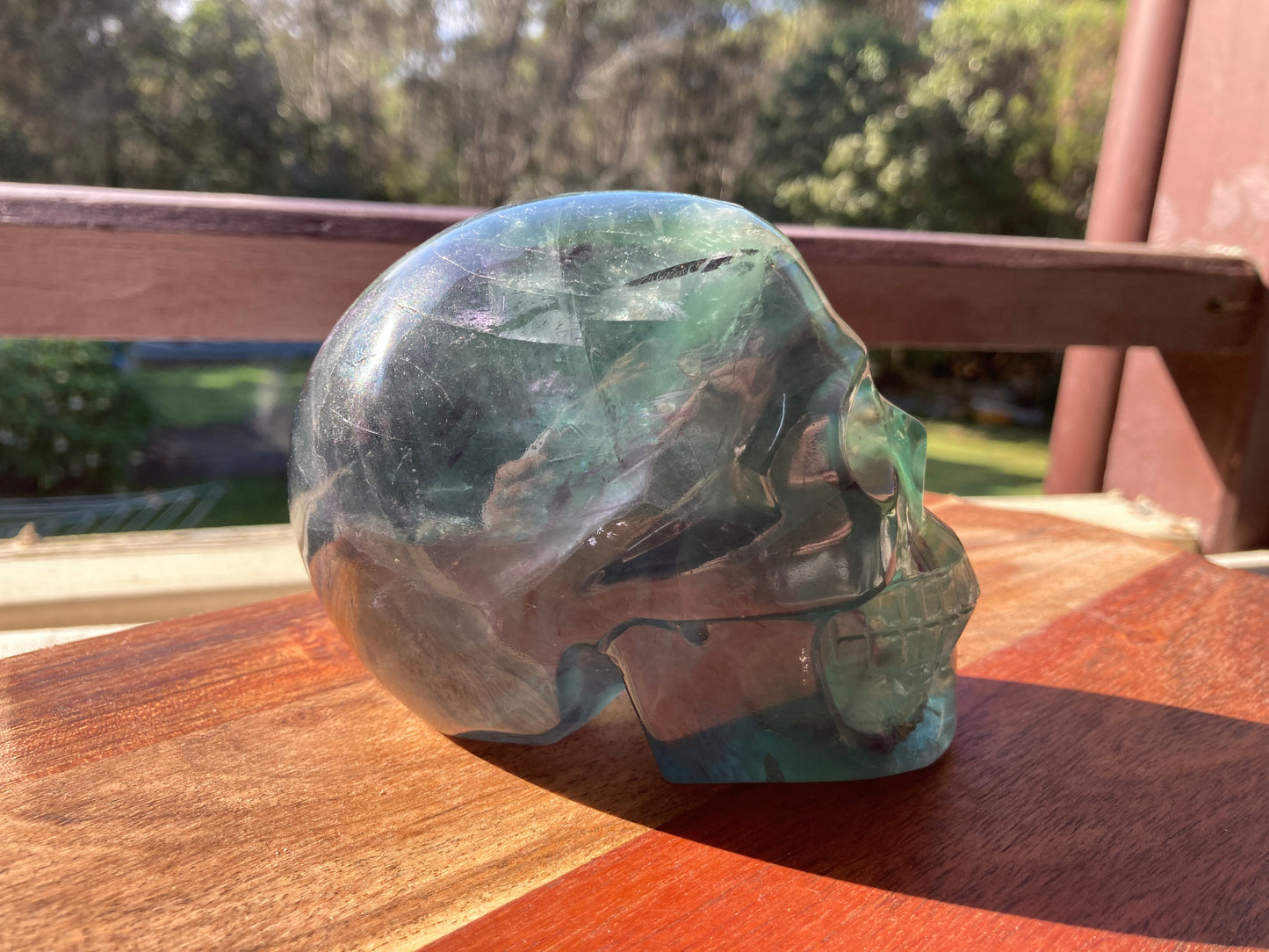 Green Fluorite Skull