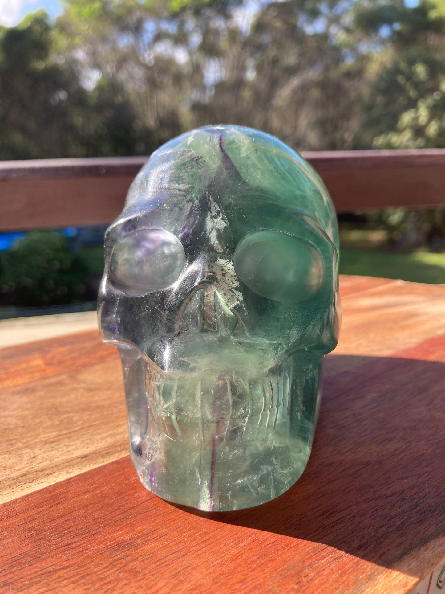 Green Fluorite Skull