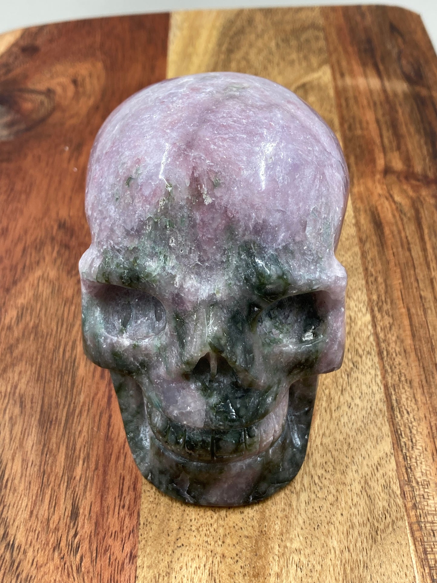 Pink & Green Tourmaline Skull