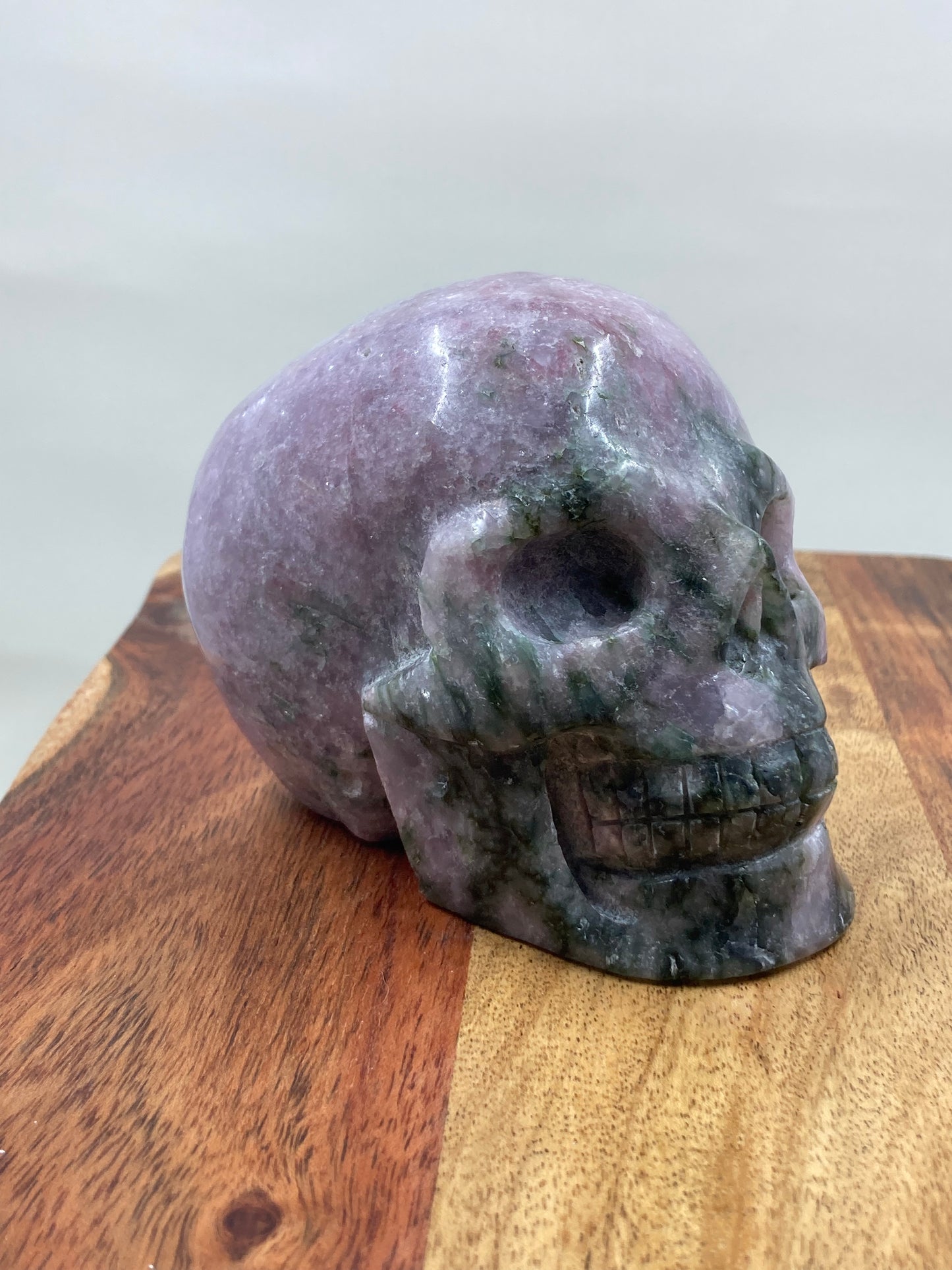 Pink & Green Tourmaline Skull