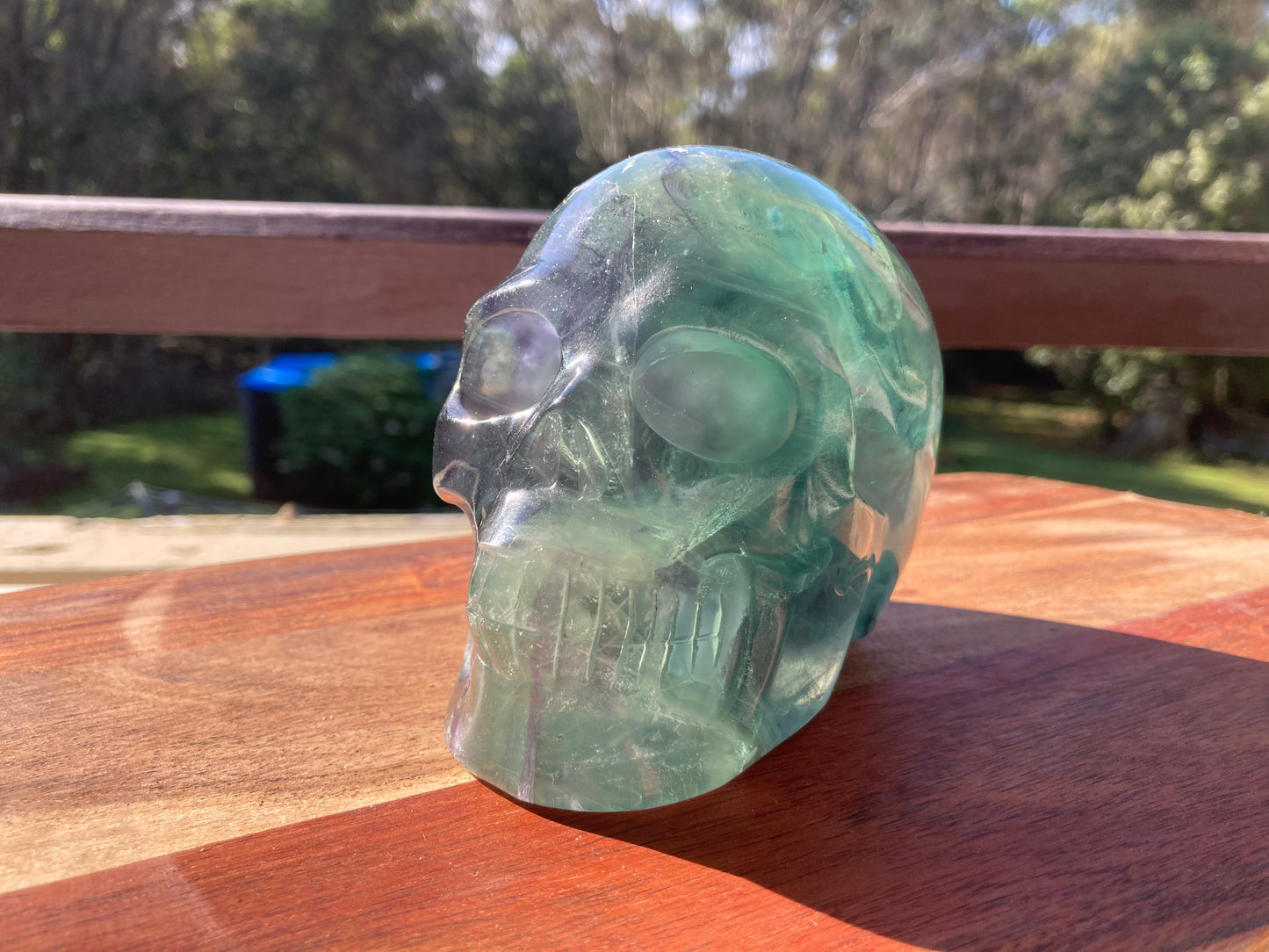 Green Fluorite Skull