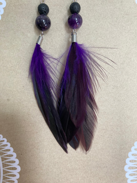 Rooster Feather Earrings