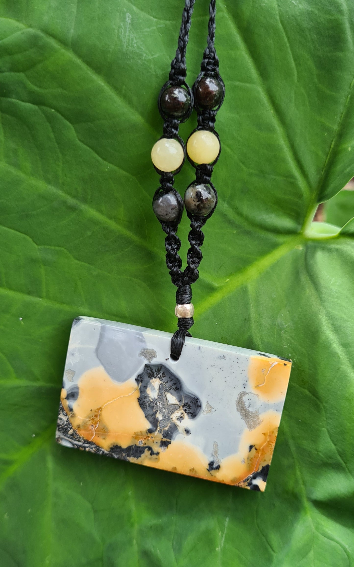 Maligano Jasper Macrame Necklace