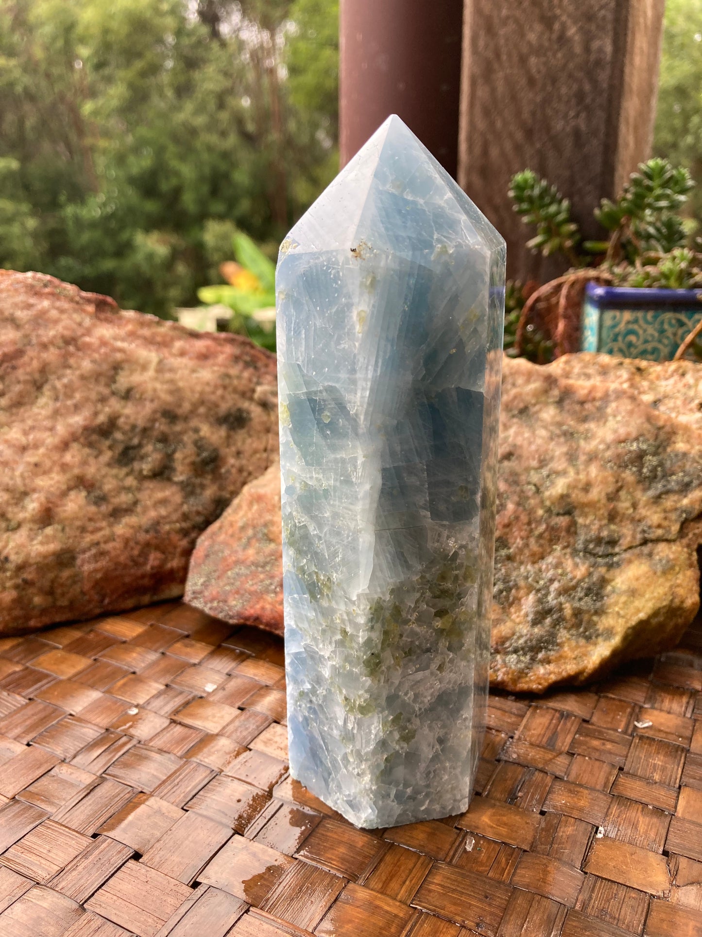 Blue Calcite Tower