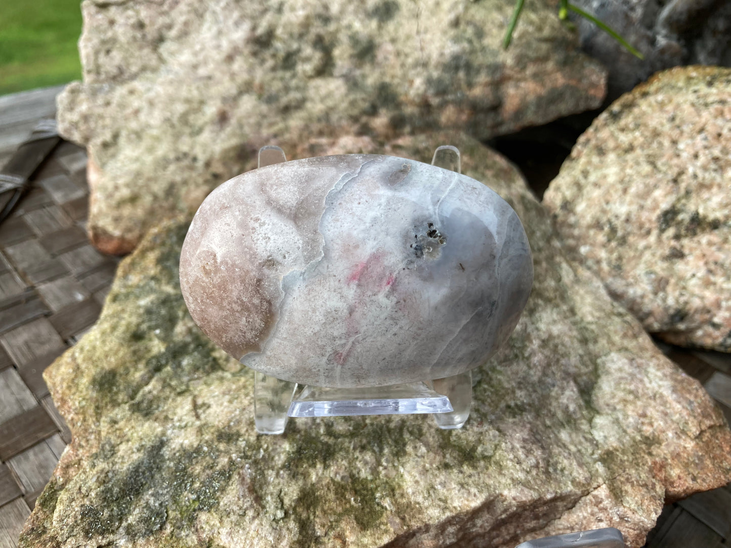 Pink Amethyst Palm Stone