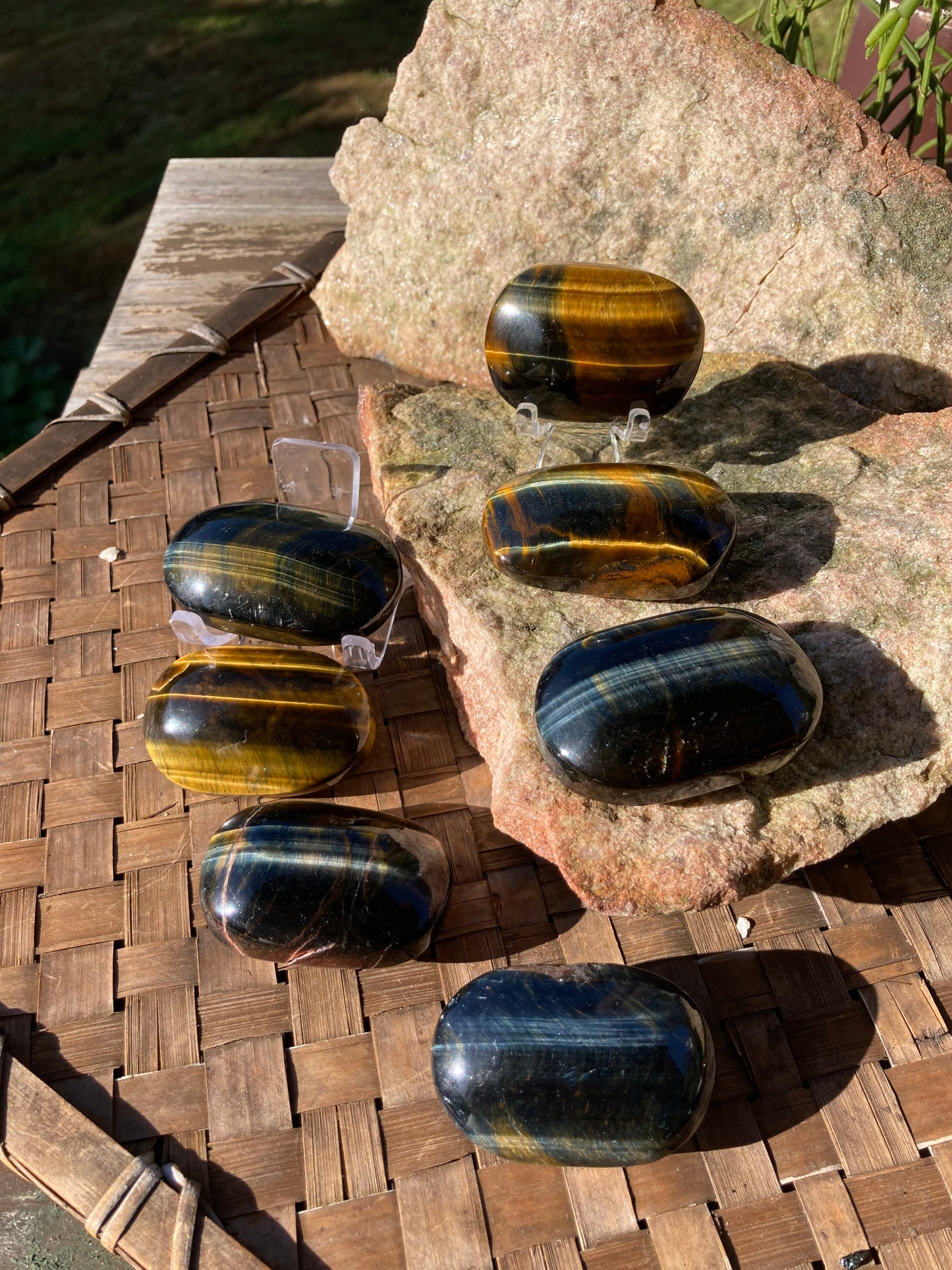 Tigers Eye Palm Stones