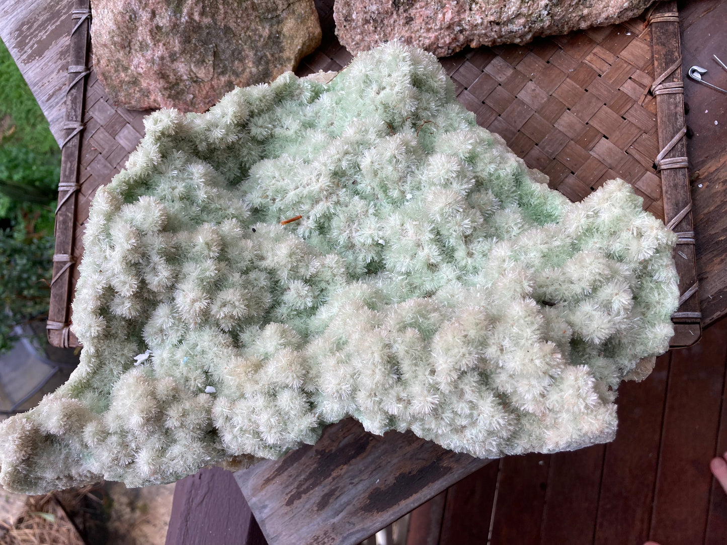 Green Gypsum Crystal Cluster