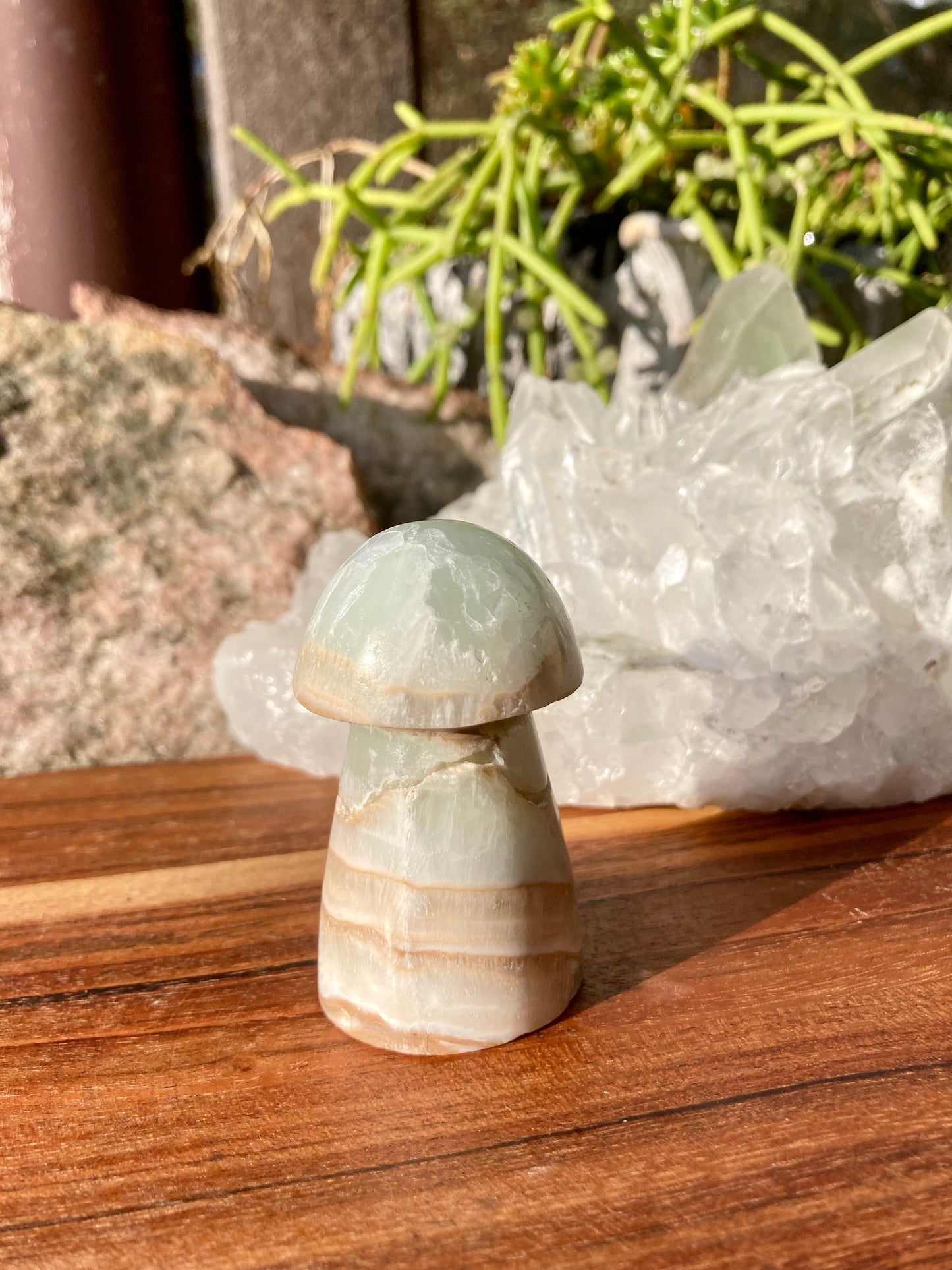 Caribbean Blue Calcite Mushroom