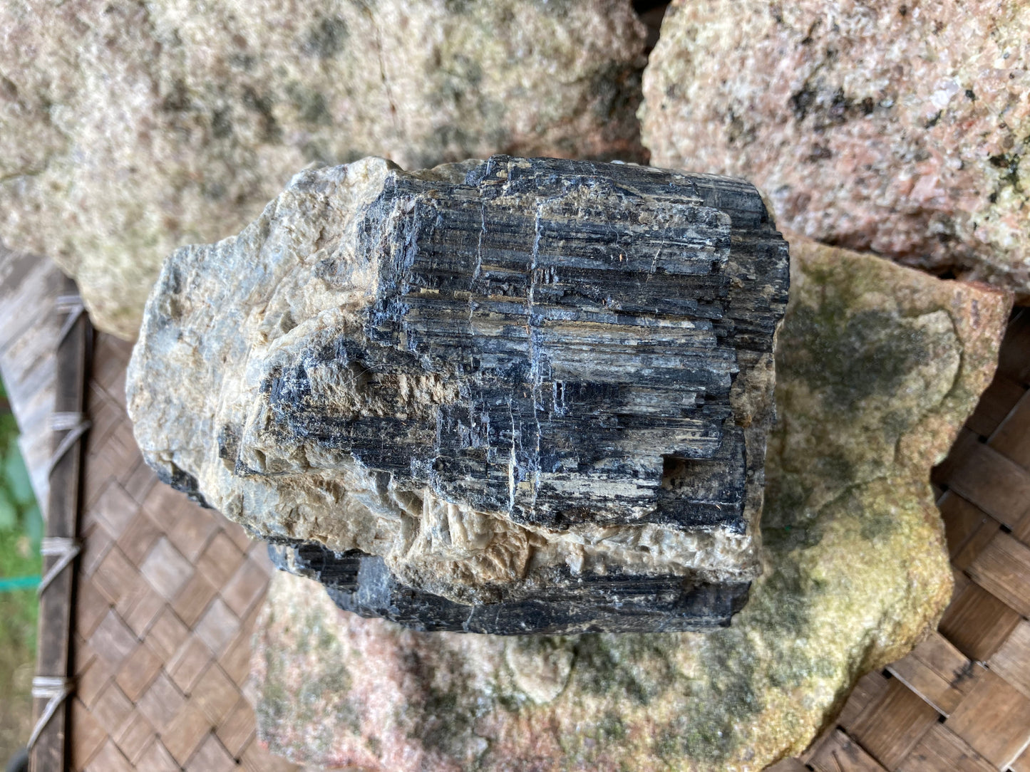 Black Tourmaline in Matrix