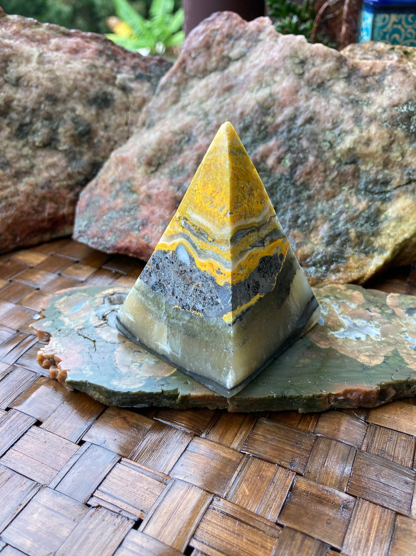 Bumblebee Jasper Pyramid