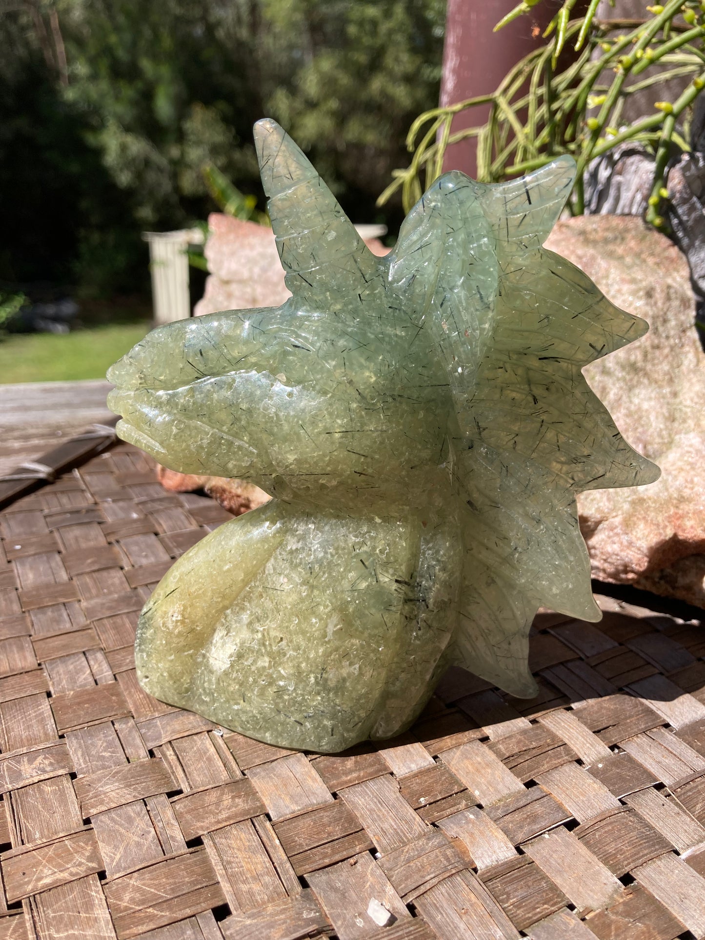 Prehnite with Epidote Unicorn