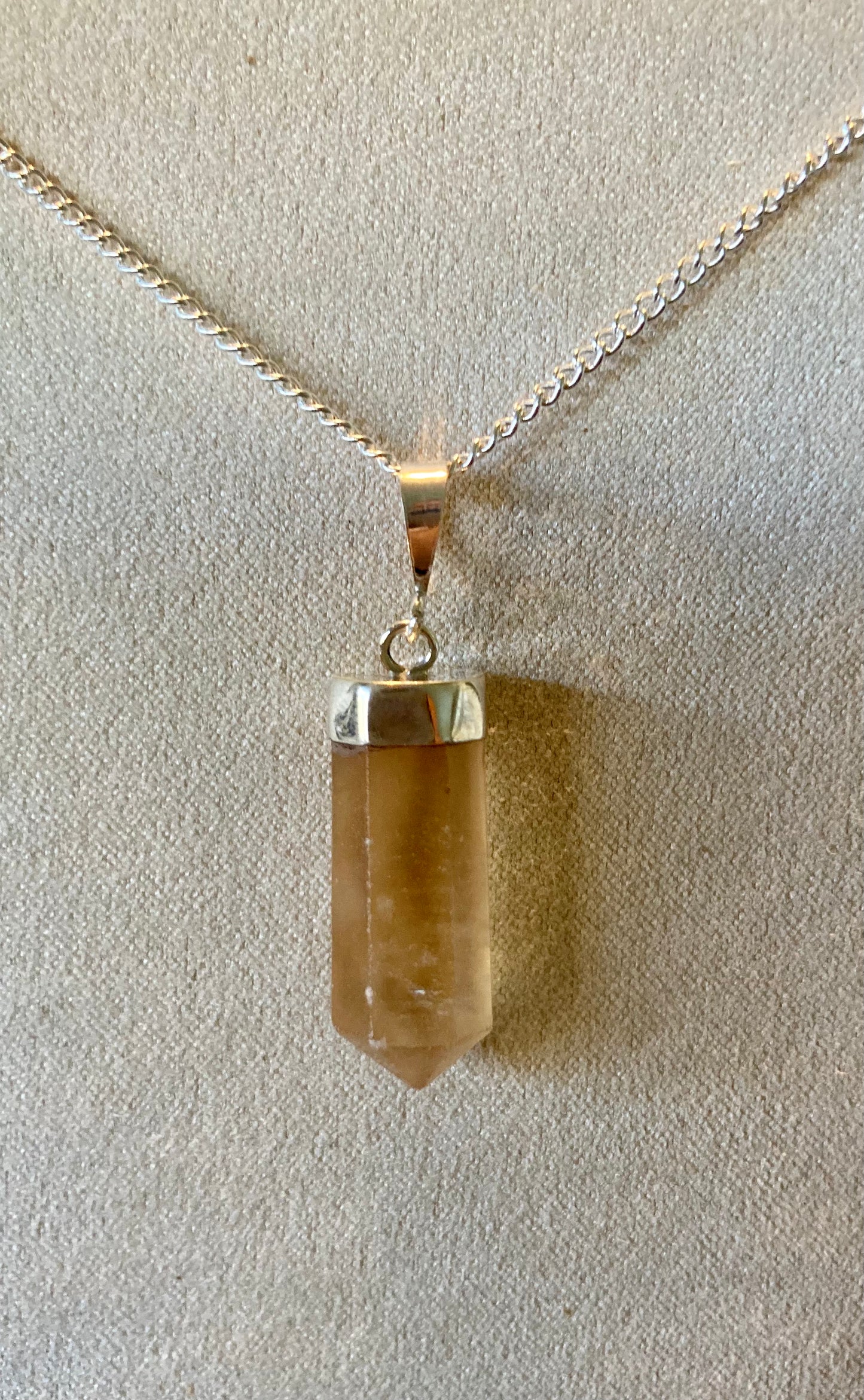 Honey Calcite Pendant Necklace