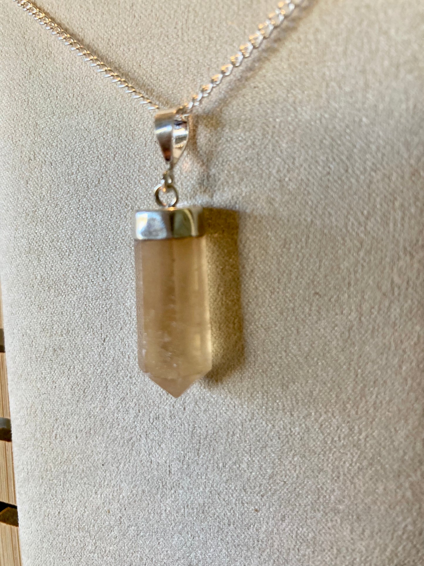 Honey Calcite Pendant Necklace