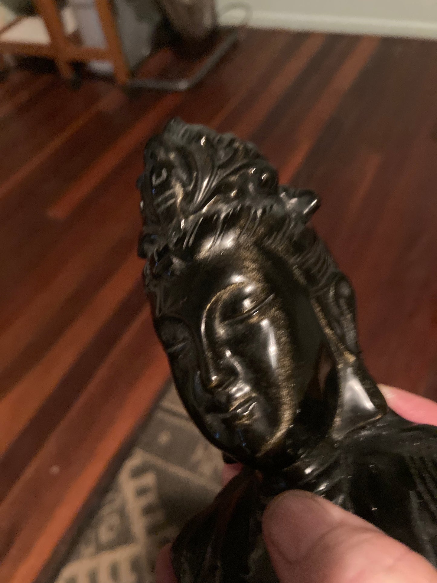 Gold Sheen Obsidian Kuan Yin