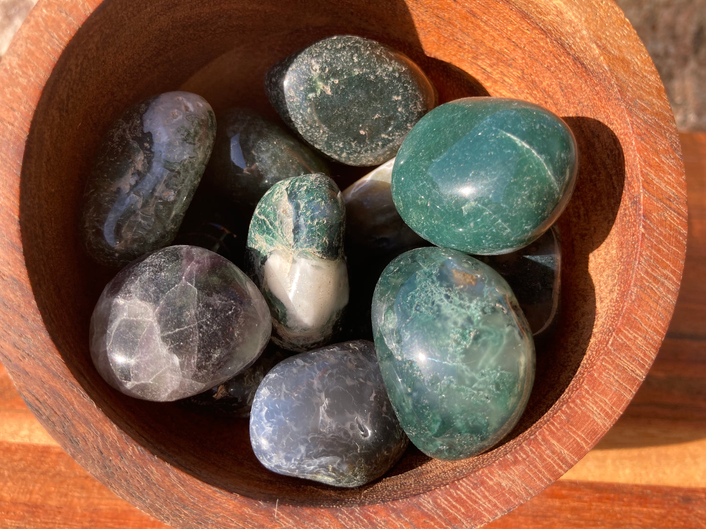 Moss Agate Tumbles