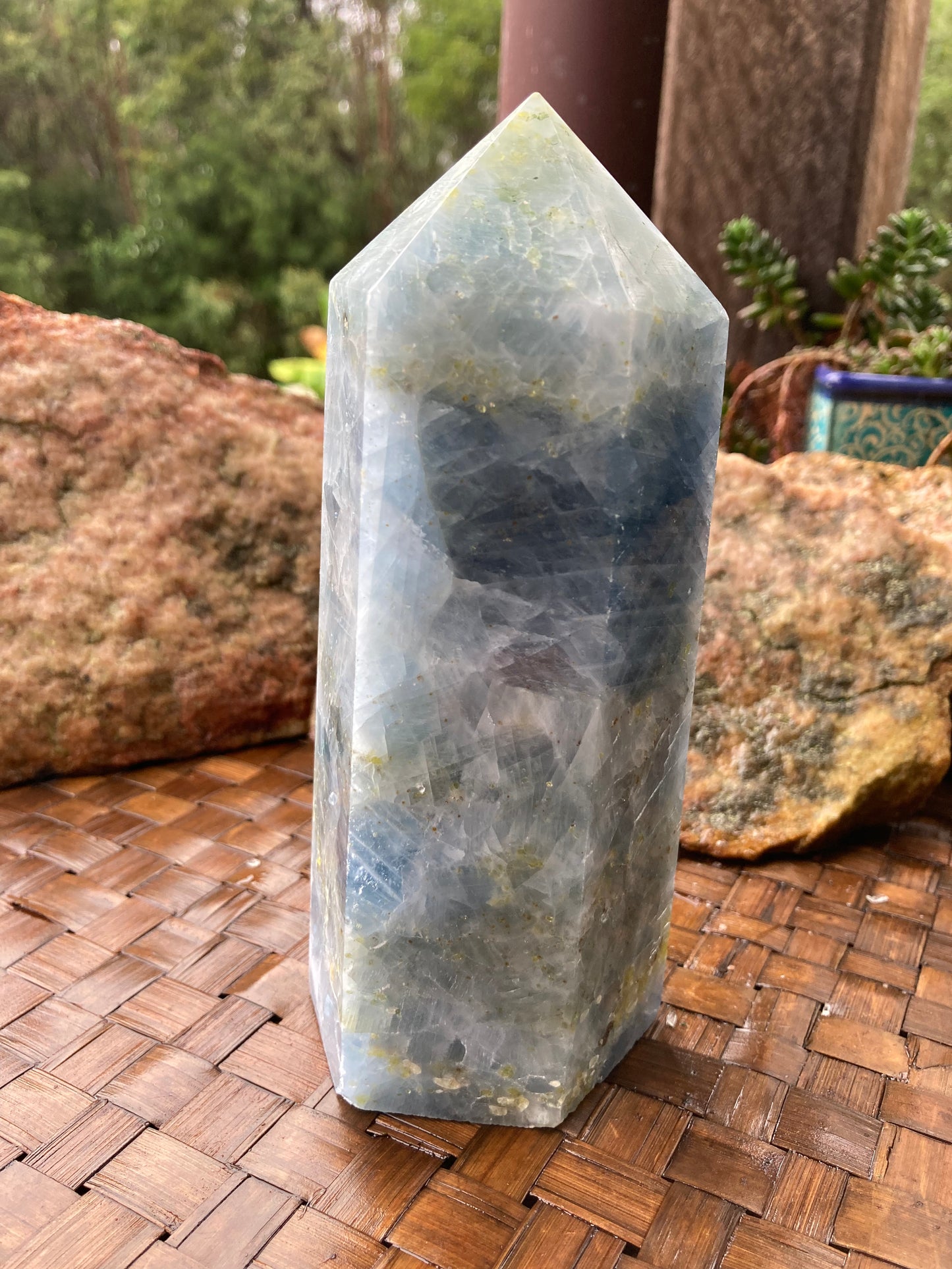 Blue Calcite Tower