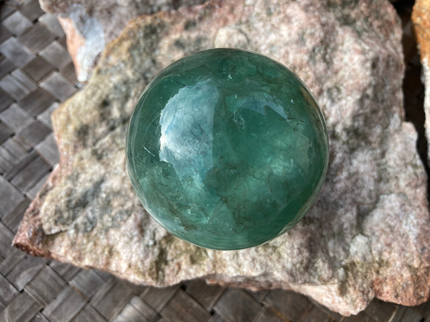 Green Fluorite Sphere