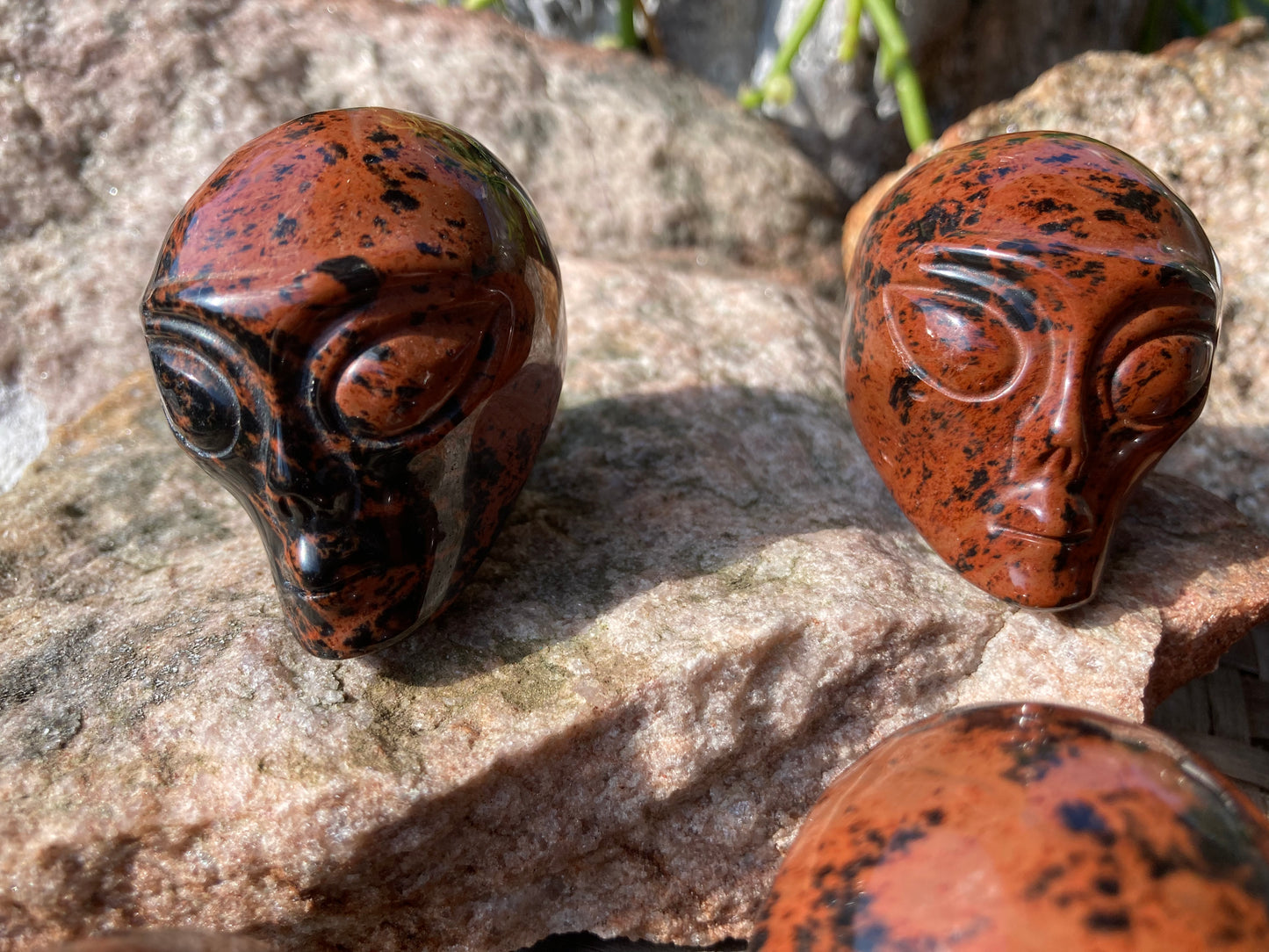 Mahogany Obsidian Alien Skull