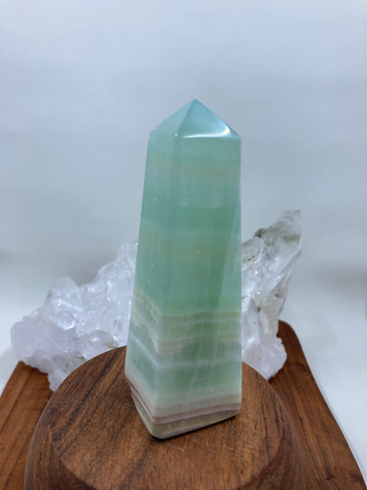 Pistachio Calcite Obelisk