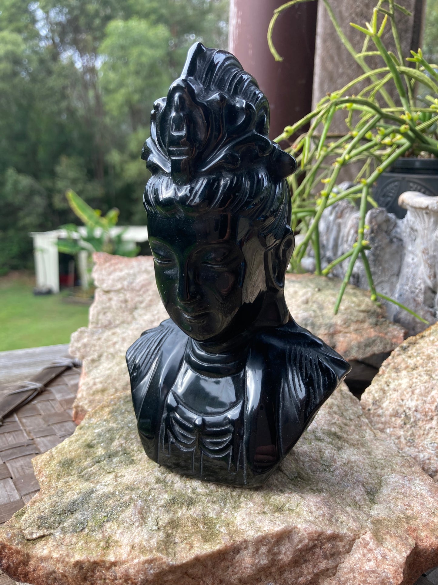 Gold Sheen Obsidian Kuan Yin