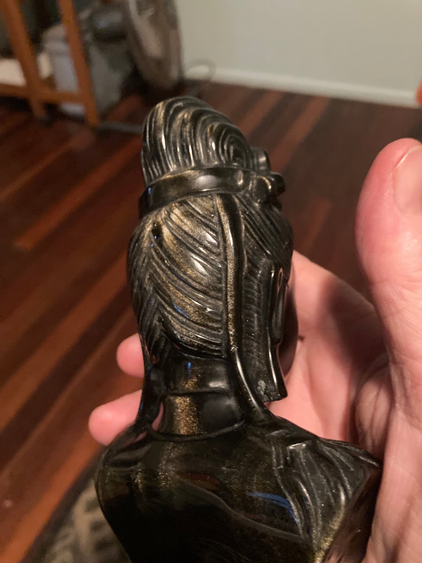 Gold Sheen Obsidian Kuan Yin