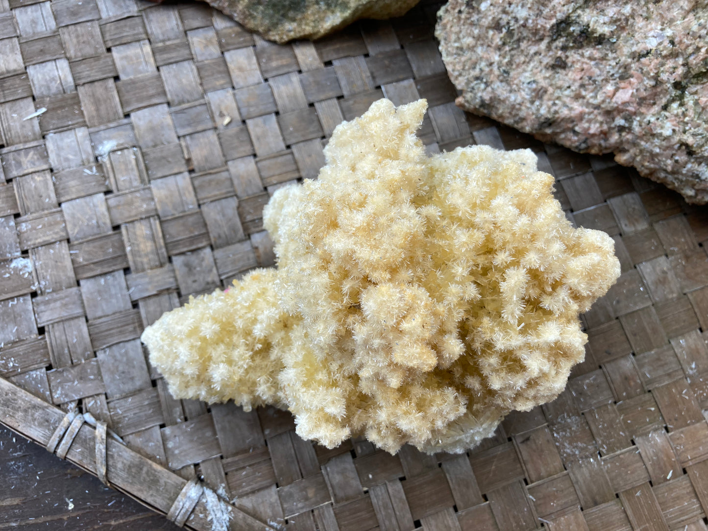 Yellow Gypsum Crystal Cluster