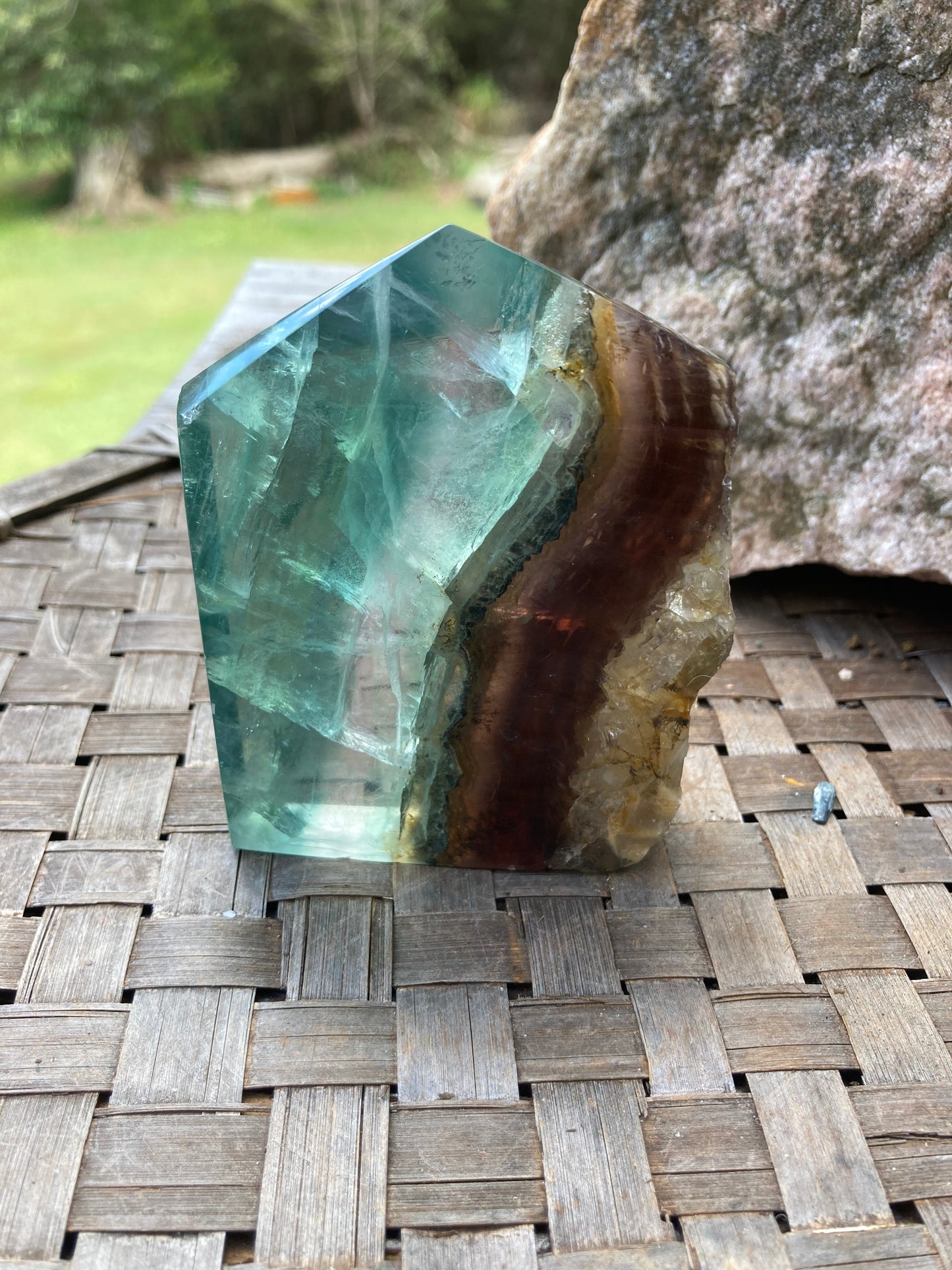 Green Fluorite Flat Tower