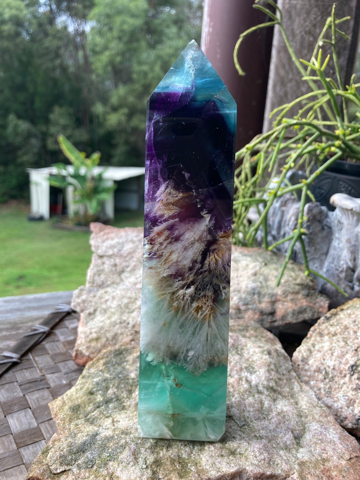 Snowflake Fluorite Tower