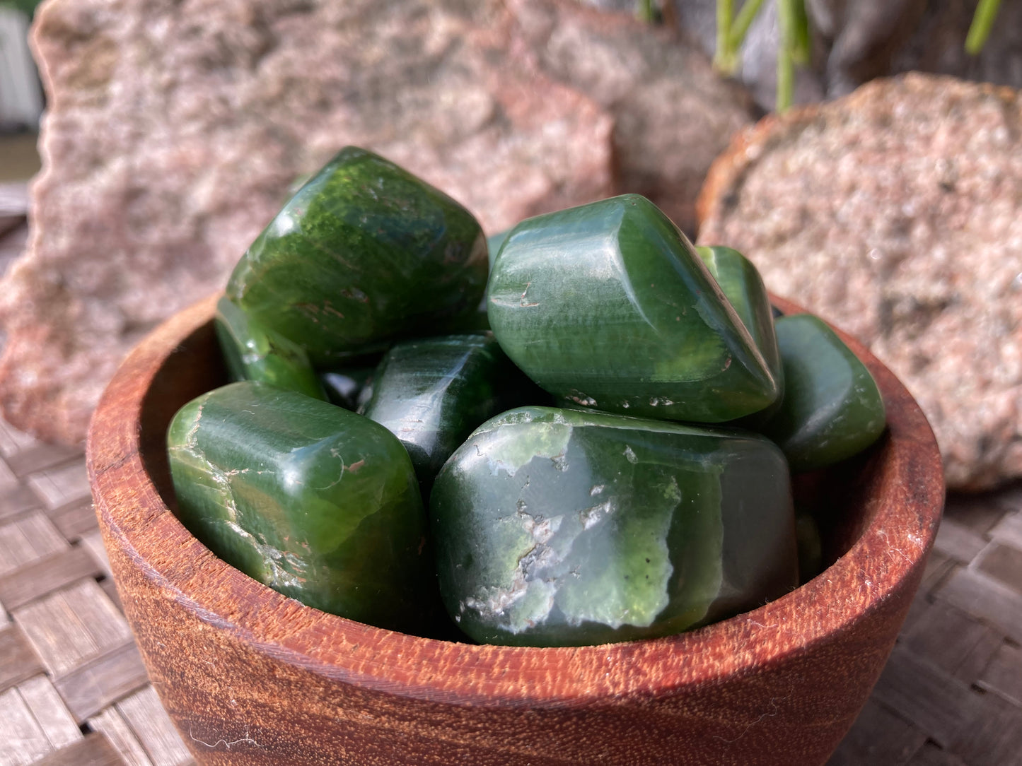 Green Tremolite Tumbles