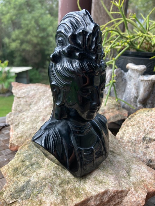 Gold Sheen Obsidian Kuan Yin