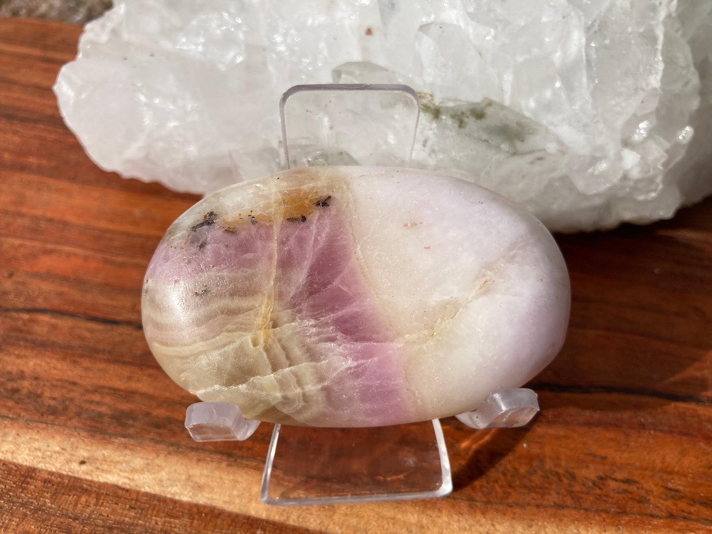 Pink Aragonite Palmstone