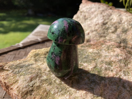 Ruby in Zoisite Mushrooms