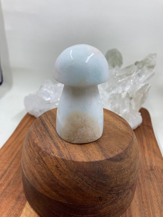 Caribbean Blue Calcite Mushroom