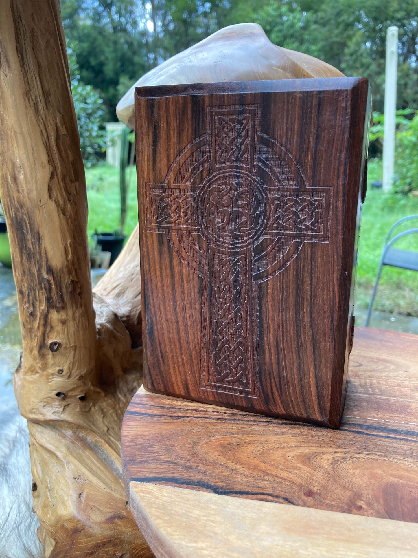 Celtic Cross Wooden Box